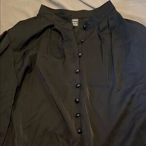 SHEIN Black Button-Up Blouse